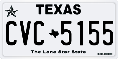 TX license plate CVC5155