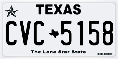 TX license plate CVC5158