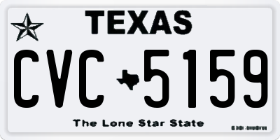 TX license plate CVC5159