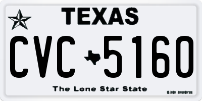 TX license plate CVC5160