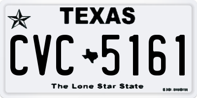 TX license plate CVC5161
