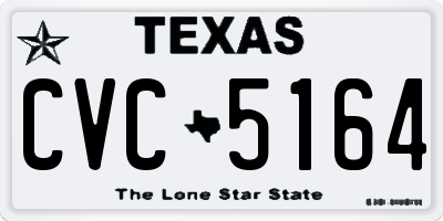 TX license plate CVC5164