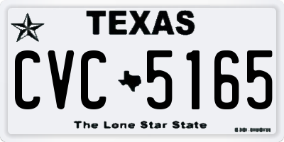 TX license plate CVC5165