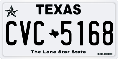 TX license plate CVC5168