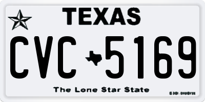 TX license plate CVC5169