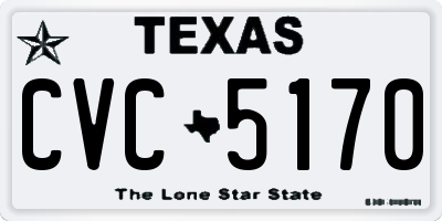 TX license plate CVC5170