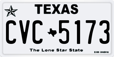 TX license plate CVC5173