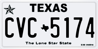 TX license plate CVC5174