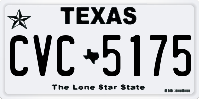 TX license plate CVC5175