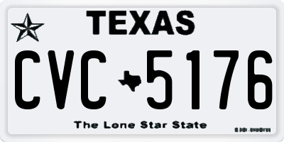 TX license plate CVC5176