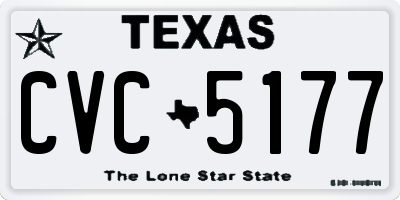TX license plate CVC5177