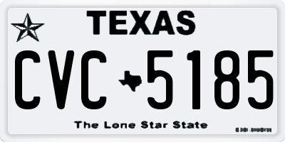 TX license plate CVC5185