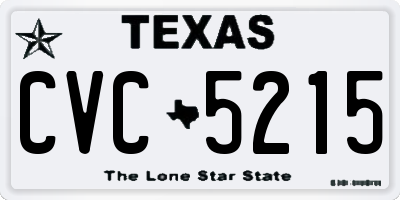 TX license plate CVC5215