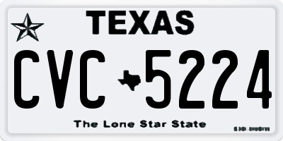 TX license plate CVC5224