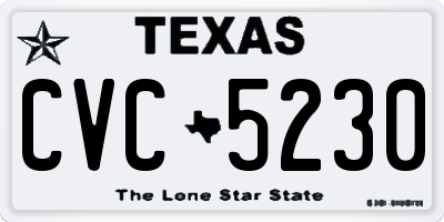 TX license plate CVC5230