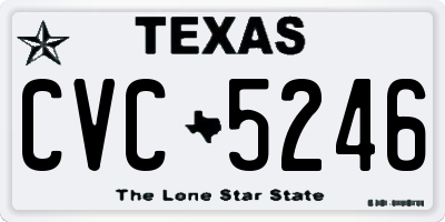 TX license plate CVC5246