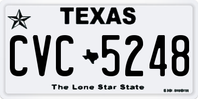 TX license plate CVC5248