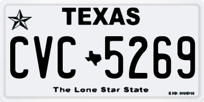 TX license plate CVC5269