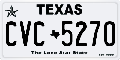 TX license plate CVC5270