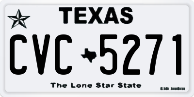 TX license plate CVC5271