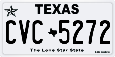 TX license plate CVC5272