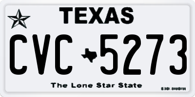 TX license plate CVC5273
