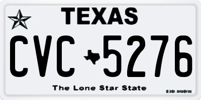 TX license plate CVC5276