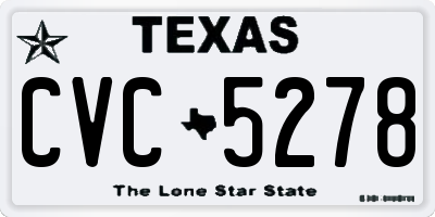 TX license plate CVC5278