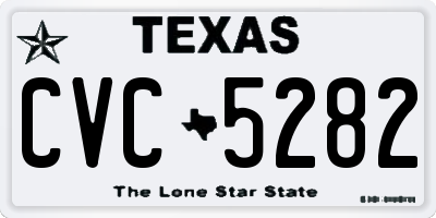 TX license plate CVC5282