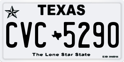 TX license plate CVC5290