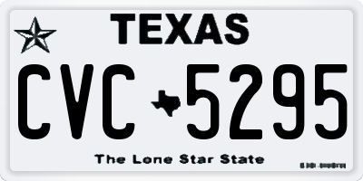 TX license plate CVC5295