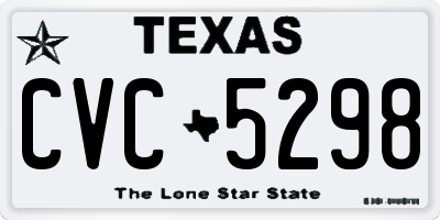 TX license plate CVC5298