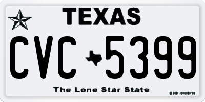 TX license plate CVC5399