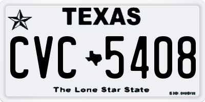 TX license plate CVC5408