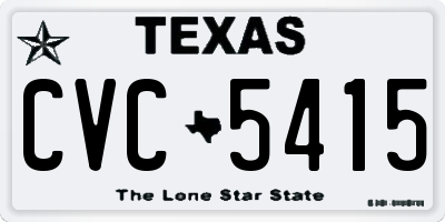 TX license plate CVC5415