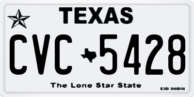 TX license plate CVC5428