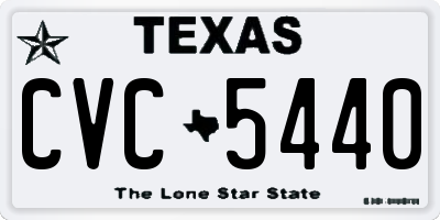 TX license plate CVC5440