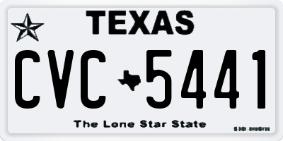 TX license plate CVC5441