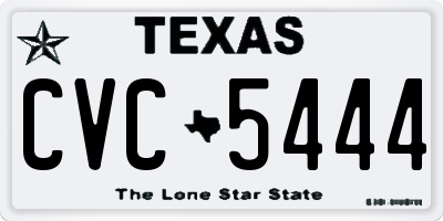 TX license plate CVC5444