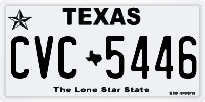 TX license plate CVC5446