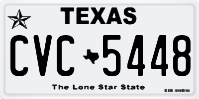 TX license plate CVC5448