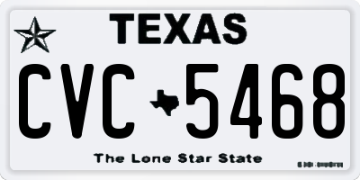 TX license plate CVC5468