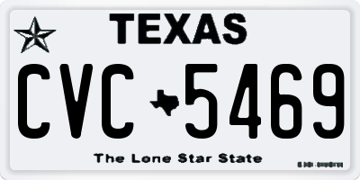 TX license plate CVC5469