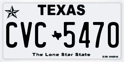 TX license plate CVC5470