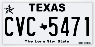 TX license plate CVC5471