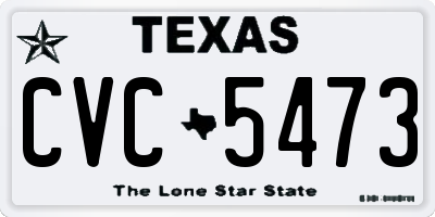 TX license plate CVC5473