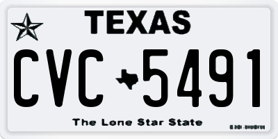 TX license plate CVC5491