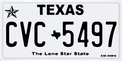 TX license plate CVC5497