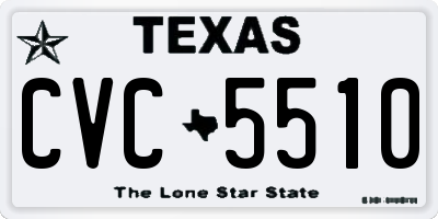 TX license plate CVC5510