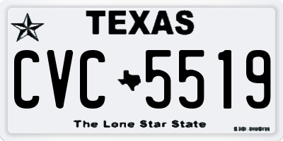 TX license plate CVC5519